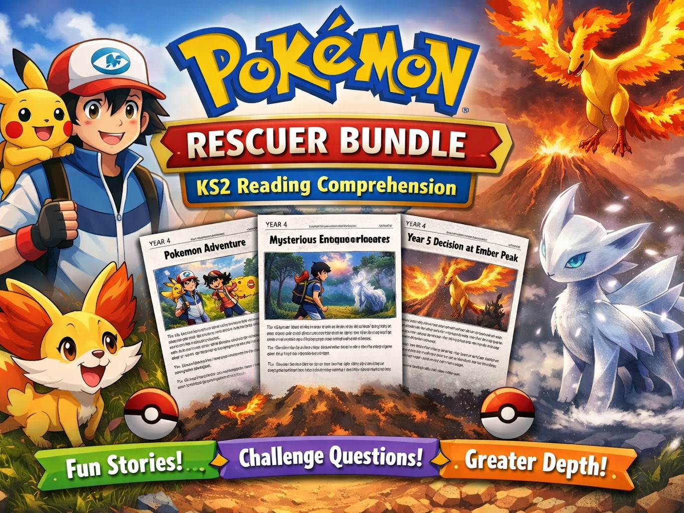 KS2 - Pokemon Worksheet Bundle
