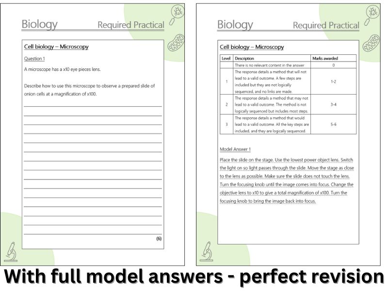 AQA Microscopy required practical Q&A