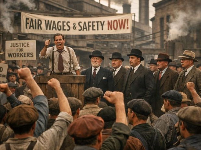 VOCABULARY STORY      WHAT SET OFF LABOR TROUBLE IN MANHATTAN?