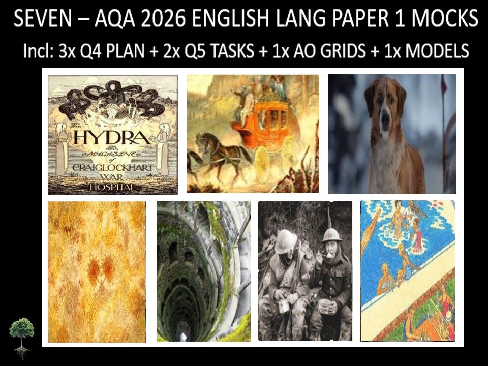 SEVEN - AQA PAPER 1 | 2026 FULL MOCKS | Q5 TASKS | Q4 PLAN | AO GRIDS | MODELS