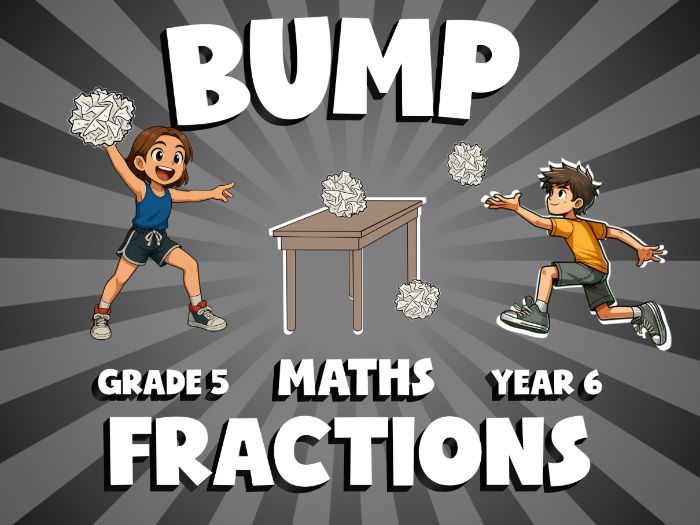 Fractions BUMP Maths Game | No-Prep Year 6 Review Activity
