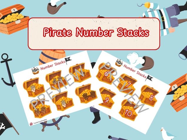 Pirate Number Stacks (0-10)