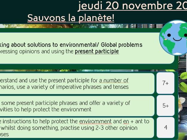 NEW GCSE French Pearson Edexcel Module 6.3 Des grands gestes