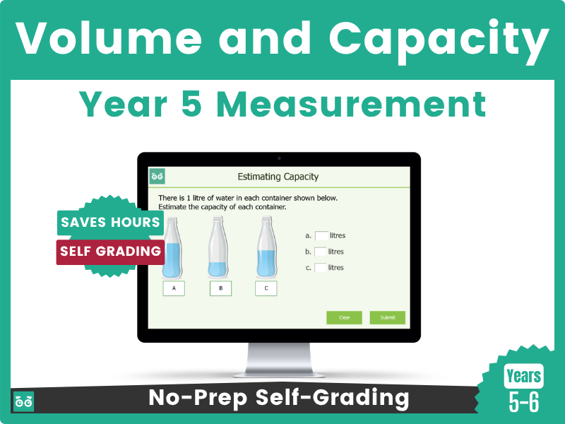 Volume and Capacity - Year 5 Digital Maths Lesson | Self-Marking Activities