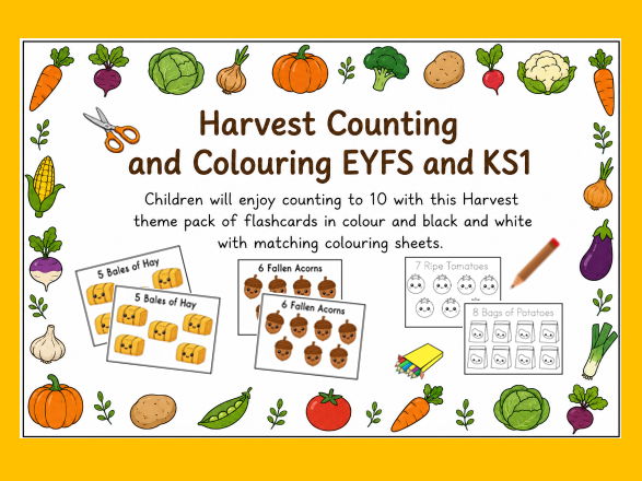 Harvest Counting and Colouring EYFS KS1