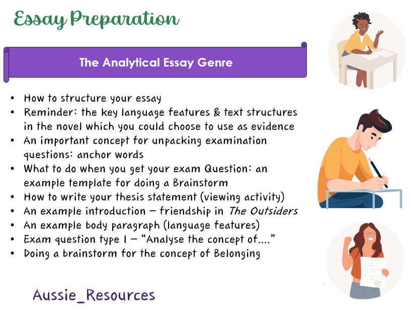 10 English – The Outsiders Novel Study – Assessment Literacy lesson  4 – Question type 1