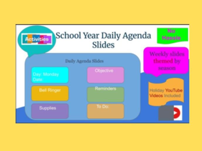 Year Round Daily Agenda Slides