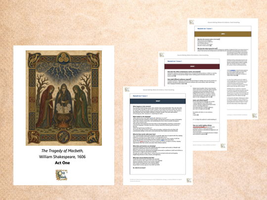Macbeth Act 1 Teaching Companion | GCSE English Literature | Crit Think Analysis