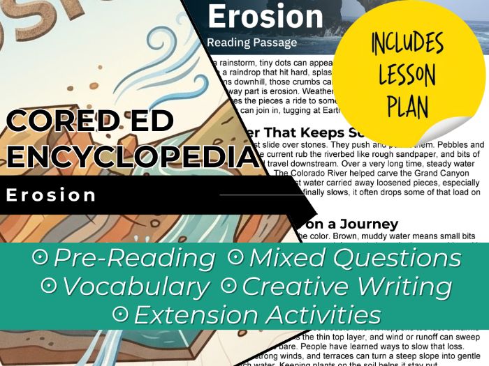 Erosion Reading Comprehension Passage - Cored Ed Encyclopedia