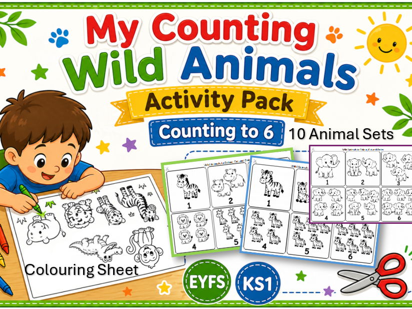 My Counting Wild Animals Activity Pack