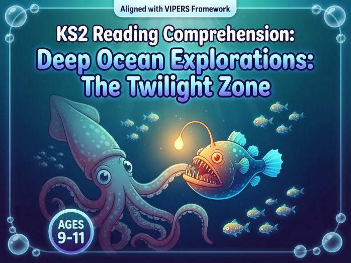 KS2 Reading Comprehension Pack | Deep Ocean Explorations (VIPERS Framework)