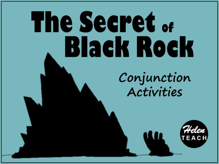 The Secret of Black Rock | Conjunction Activities Differentiated