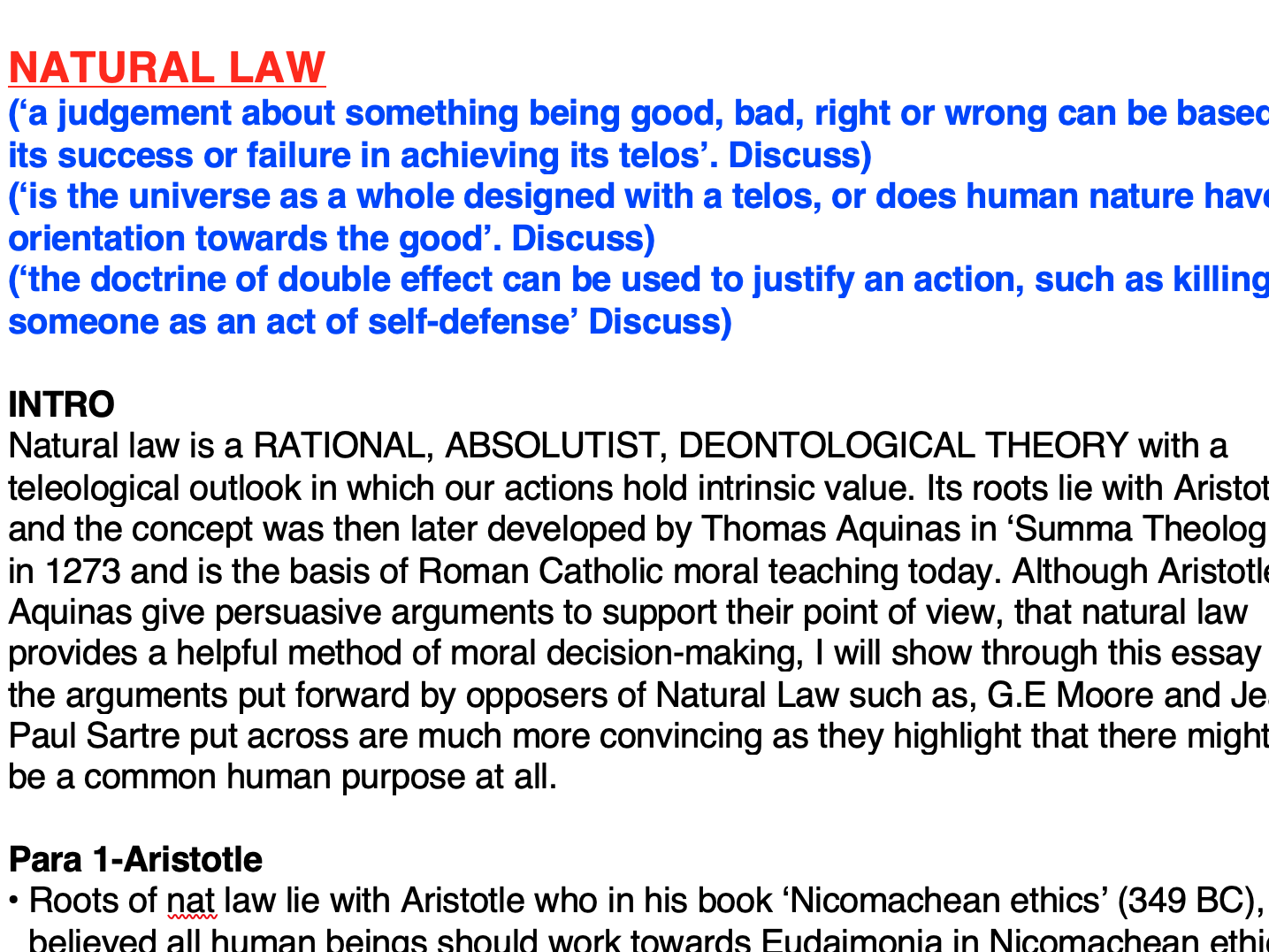 OCR RELIGIOUS STUDIES FULL AS ETHICS ESSAY PLANS Teaching Resources