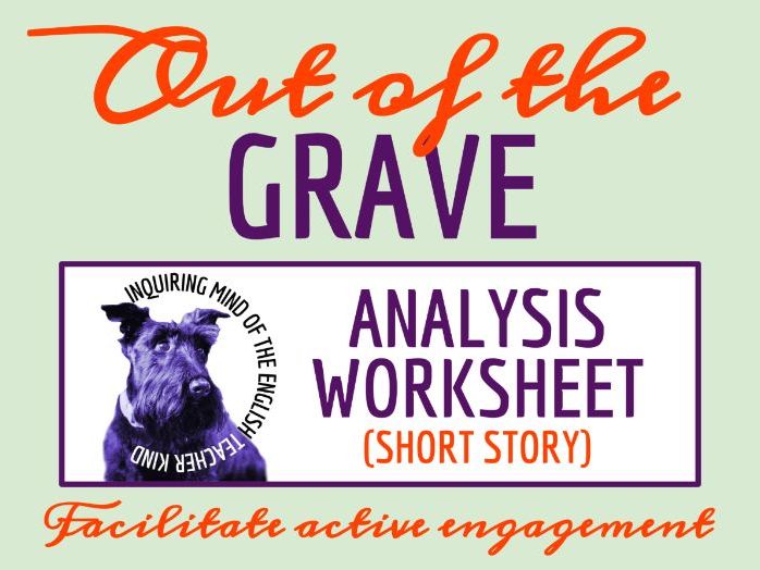 "Out of the Grave" by Eldridge Morton Close Reading Analysis Worksheet | Fantasy Horror Story