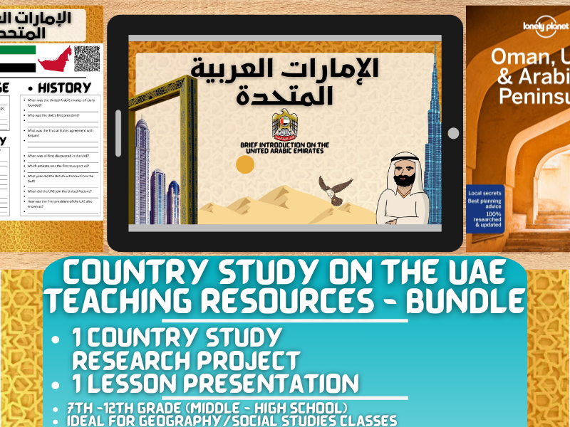 Country Study Teaching Resources - UAE - Social Studies + Geography