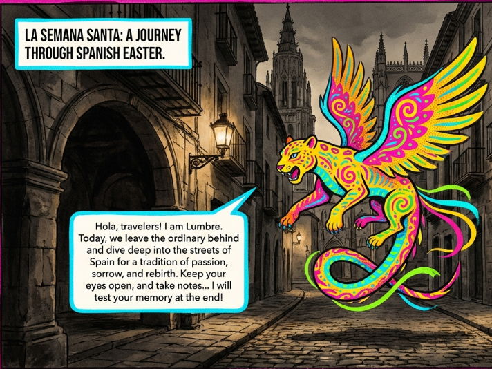 Semana Santa/Easter in Spain: Visual Cultural Lesson & Worksheet (GCSE/KS3 Spanish)