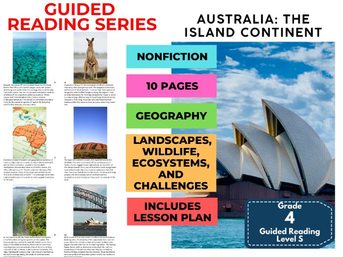 Year 5 Australia Guided Reading Level S with Lesson Plan