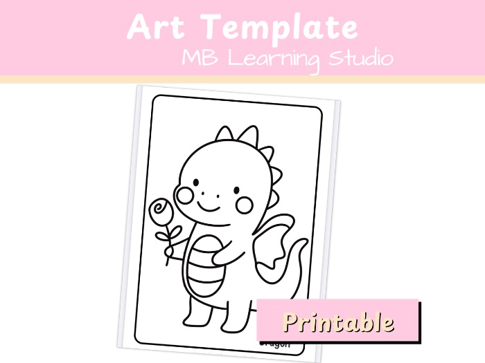 Dragon and Rose Art Template – Creative Sant Jordi Craft for EYFS, KS1, Pre-K to 1st Grade