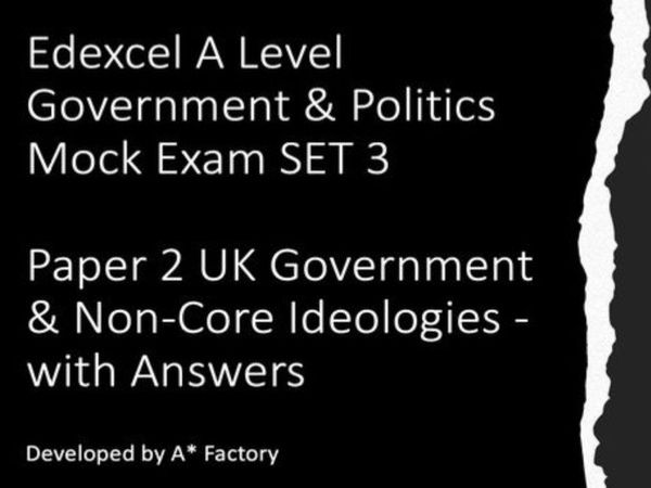 2026 predicted UNIQUE Edexcel Paper 2 UK Government & Non-Core Ideologies with answer SET 3