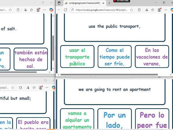 Spanish GSCE M2 vocabulary games html