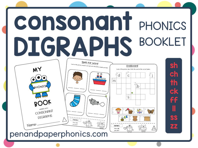 Consonant Digraphs Phonics Booklet
