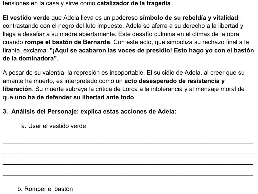 Casa de Bernarda A: activities + ANSWERS comprehensive booklet (2)