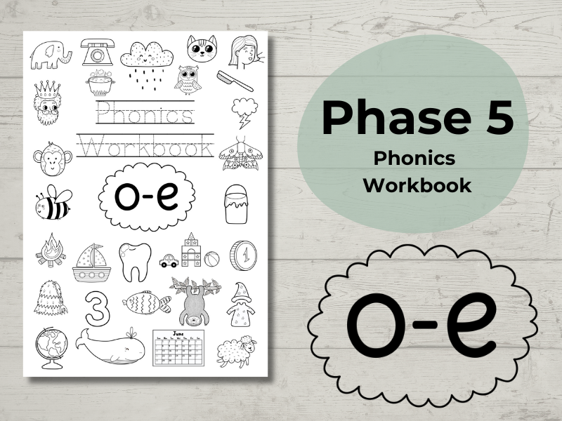Phase 5 Phonics Workbook o-e sound