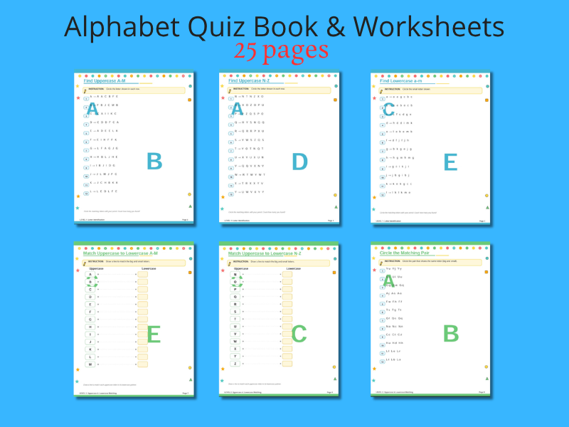 Alphabet Quiz Book & Worksheets | Teaching Resources