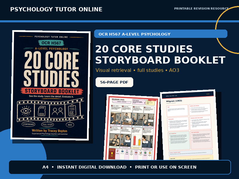 OCR H567 20 Core Studies Storyboard Booklet