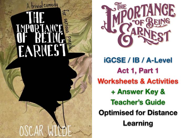 "The Importance of Being Earnest" (Wilde) IB / ALevel TEACH Bundle