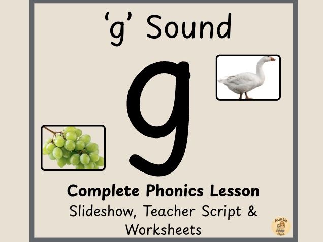 Initial 'g' Sound Phonics - Phase 2 Complete  Lesson (EYFS)