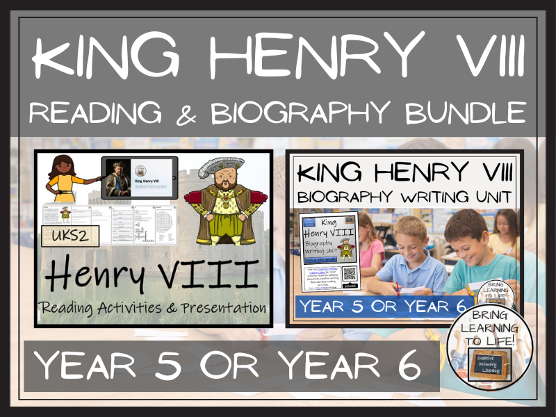 King Henry VIII Reading Comprehension & Biography Bundle | UKS2