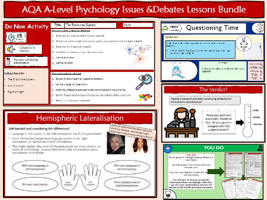 AQA A Level Psychology Biopsychology Lessons | Complete Teaching Pack | Retrieval, Activities & Exam