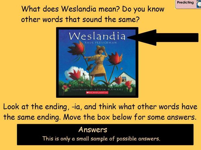 Weslandia by Paul Fleischman Flipchart