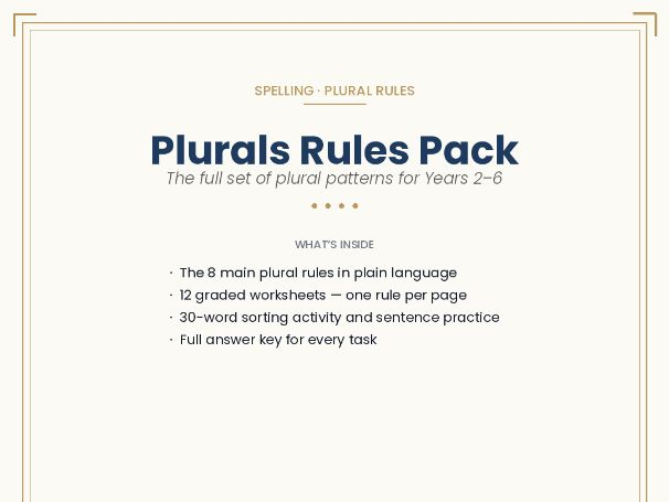 Plurals Pack