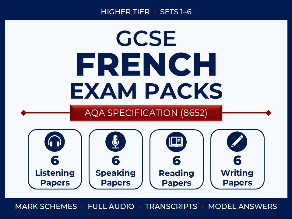 AQA GCSE French (2026) – Complete Higher Exam Pack Bundle