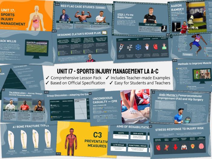 BTEC Level 3 Sport - Unit 17: Sports Injury Management - Full Lesson Pack