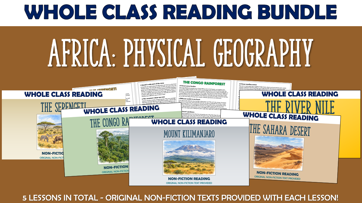 Africa Physical Geography - Whole Class Reading Bundle!