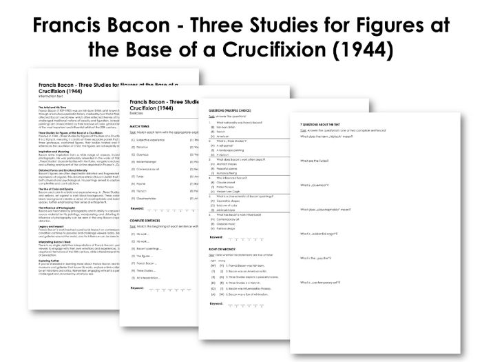Francis Bacon Three Studies for Figures at the Base of a Crucifixion (1944) Teaching Resources