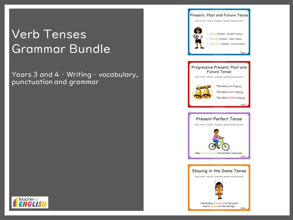 Verb Tenses Bundle - Years 3 and 4 Grammar