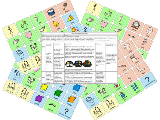Body Part Science MTP 7 weeks PMLD SEND with AAC Widgit communication Grids