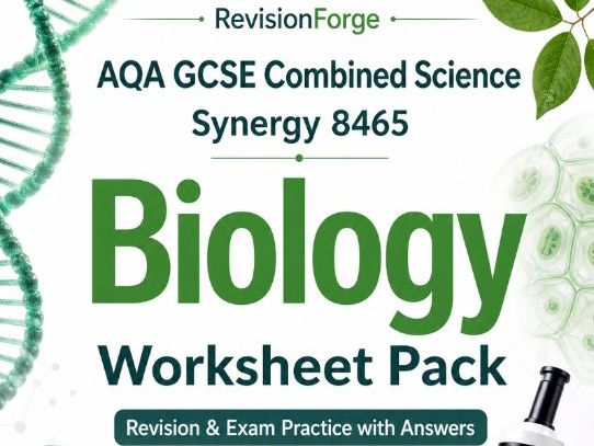 AQA Synergy 8465 Biology Worksheet Pack + Mark Schemes