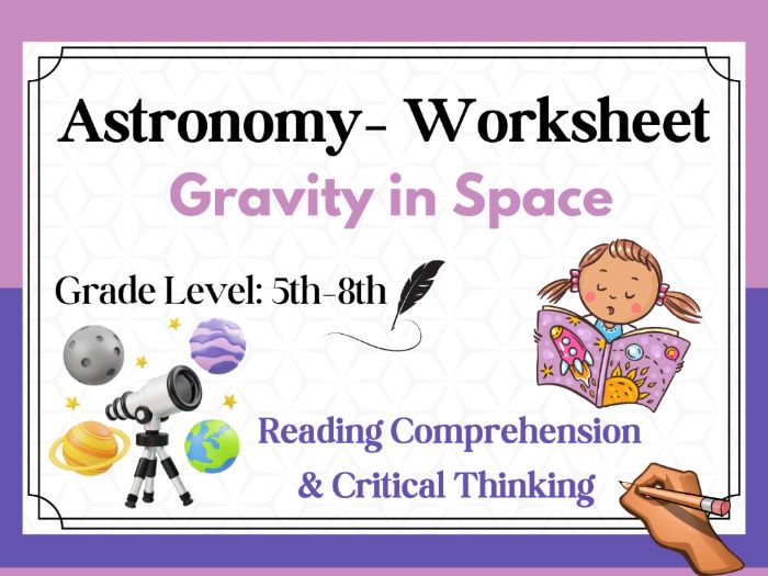 Gravity in Space: Reading Comprehension Passages & Questions Worksheets ...