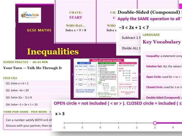 Inequalities- A comprehensive GCSE maths lesson pack