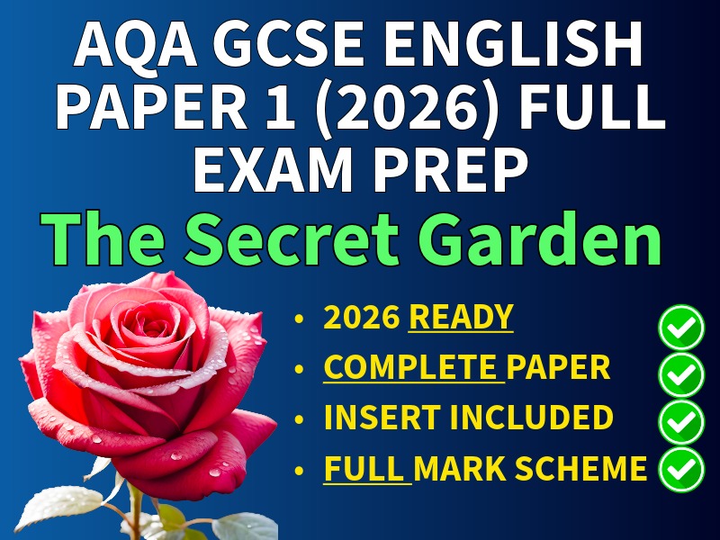 AQA GCSE English Language Practice Paper 1 (2026) – The Secret Garden –  Inc Mark Schemes