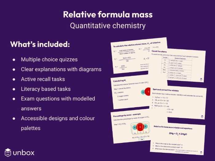 AQA GCSE 5.3.1.2 Relative formula mass