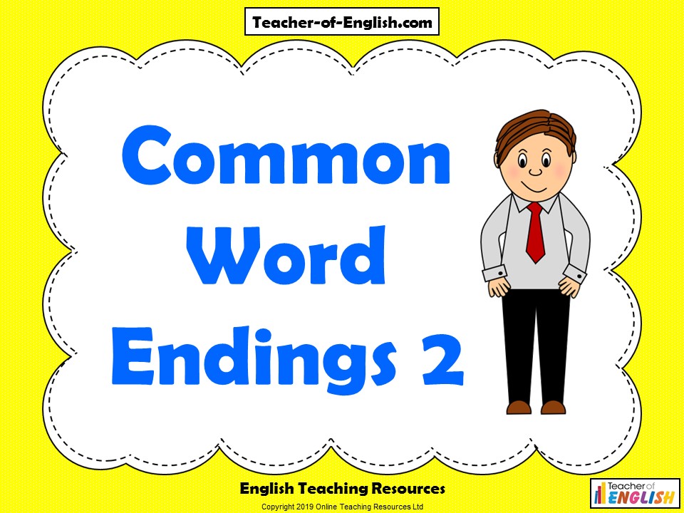 Common Word Endings 2 | Teaching Resources
