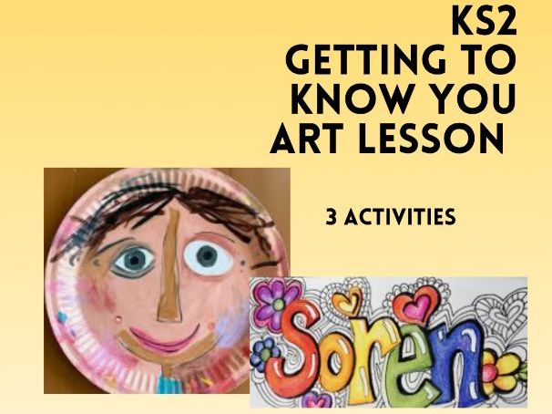 Getting to Know You KS2 Art Pack | 3 Activities | Name Doodle Colour Wheel Self Portrait