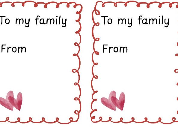 Valentine’s Day card inserts