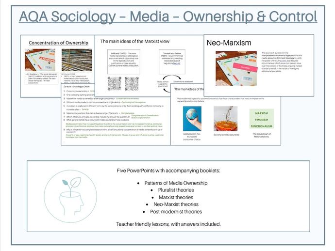Sociology AQA Media Unit - Ownership & Control Lesson Pack
